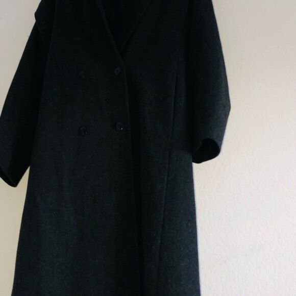 Stephanie Mathews 100% Wool Vintage Womens size 14 missy trench coat - Picture 10 of 10